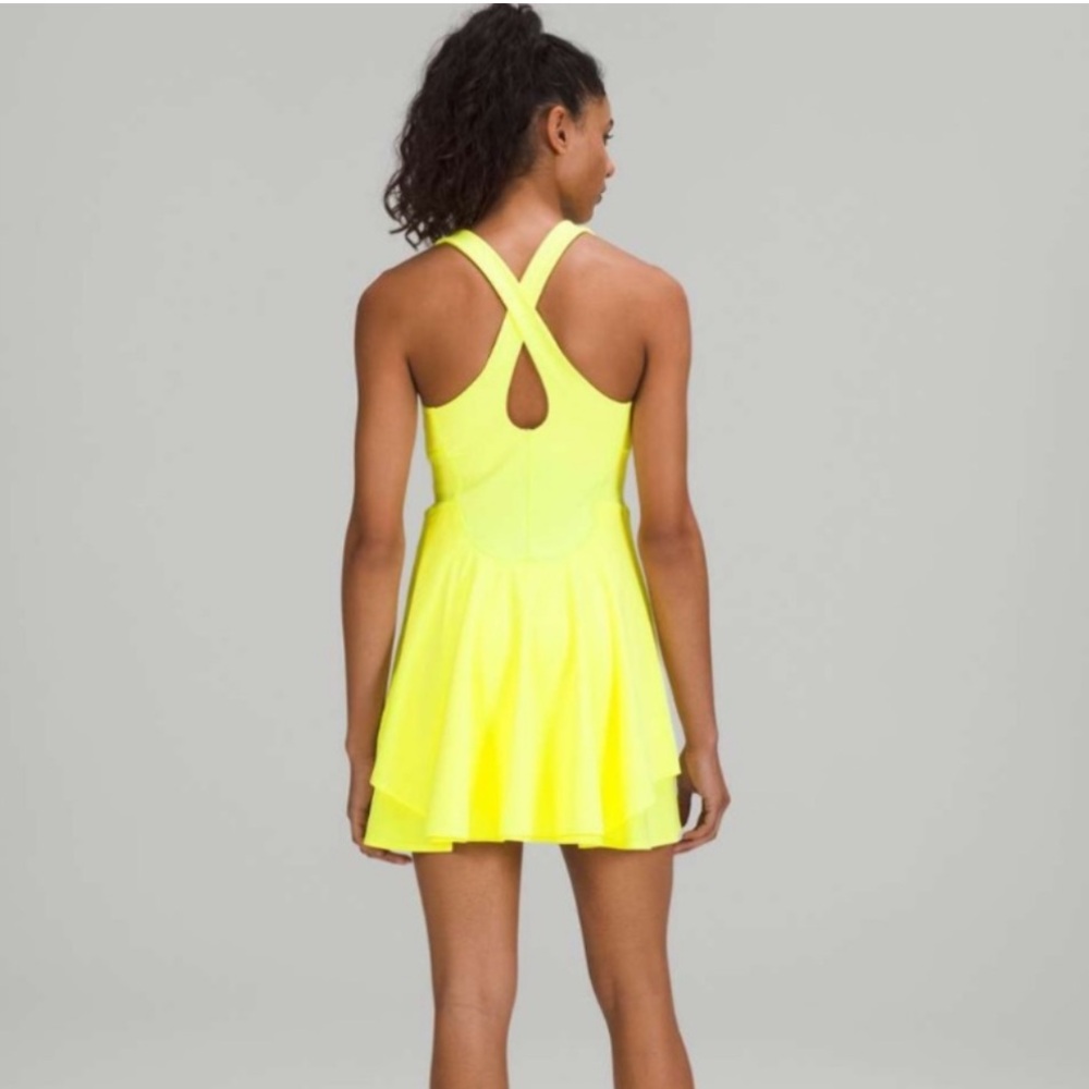 LULULEMON Court Crush Dress in Electric Lemon 6 - Picture 2 of 16